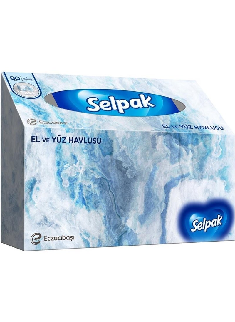 Selpak - Hand and Face Towel x 10 Pack 800 Sheets - Image 1