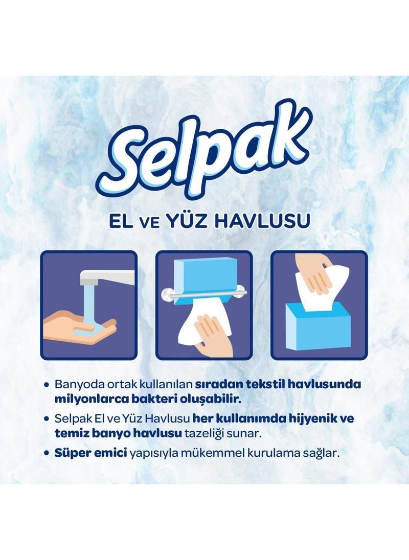Selpak - Hand and Face Towel x 10 Pack 800 Sheets - Image 1