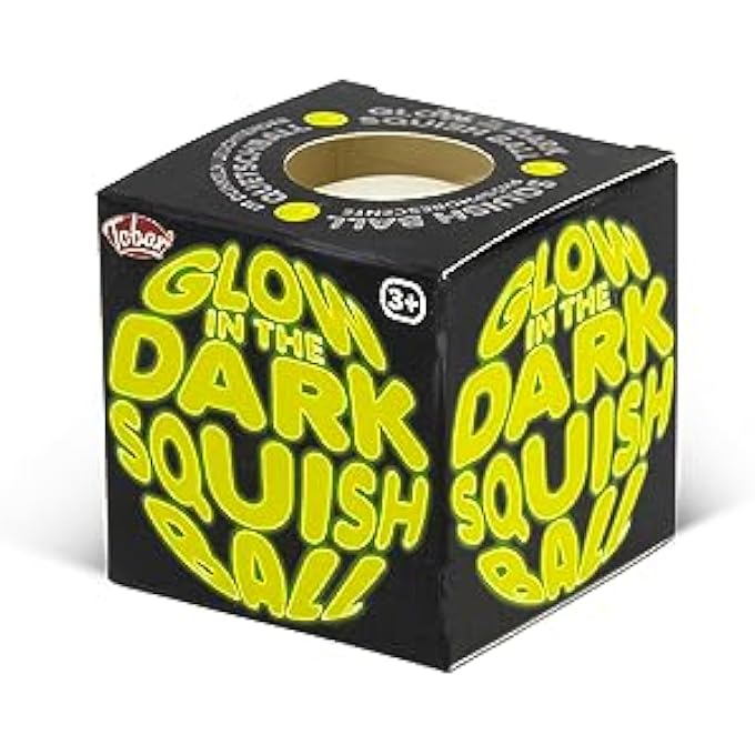 Tobar 38439 Glow In The Dark Squish Ball Assorted Designs and Colours,6 x 6 x 6 cm - Image 4