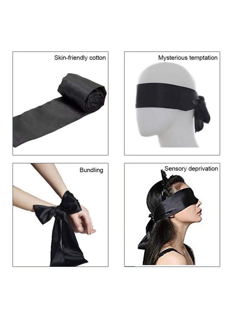 Y&D Eye Mask, Cover Eyeshade Sleep Mask Natural Silk Soft Satin Pressure Free for A Full Night Sleeping Nap Ideal Gift Women 2 PCS  - Image 4