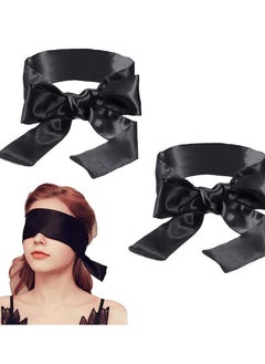 Y&D Eye Mask, Cover Eyeshade Sleep Mask Natural Silk Soft Satin Pressure Free for A Full Night Sleeping Nap Ideal Gift Women 2 PCS  - Image 1