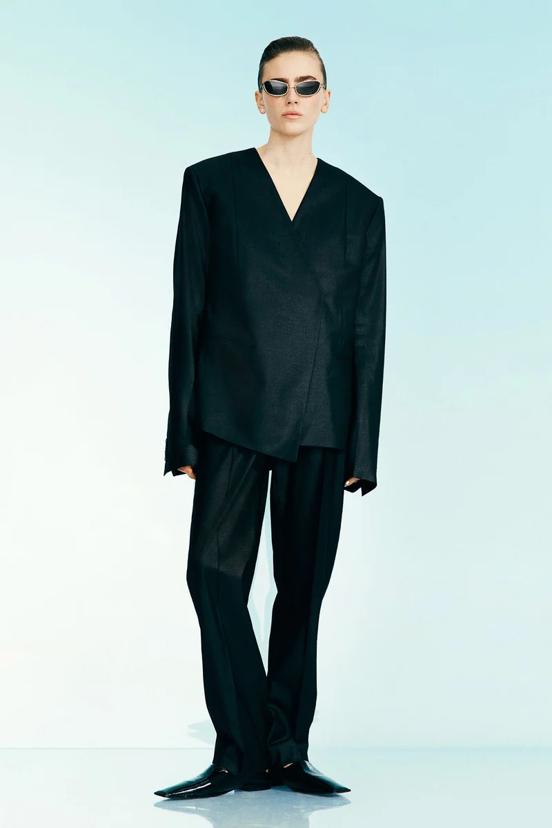 H&M Wool-blend asymmetric blazer