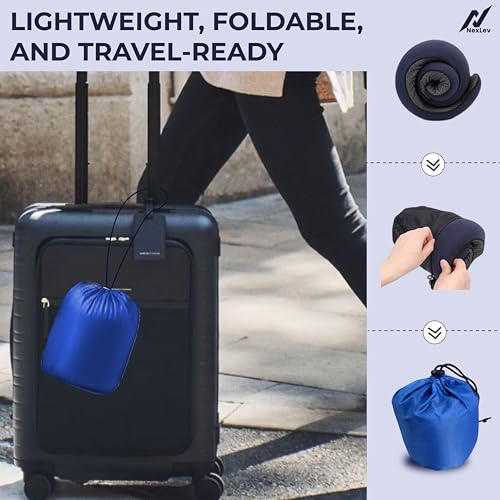 nexlev Travel Neck Pillow | Orthopedic Premium Memory Foam | for Airplane, Car, Train, Office use & Cervical Pain | Machine Washable | 360 Support | Carry Pouch for Storage | NP-01 - Image 5
