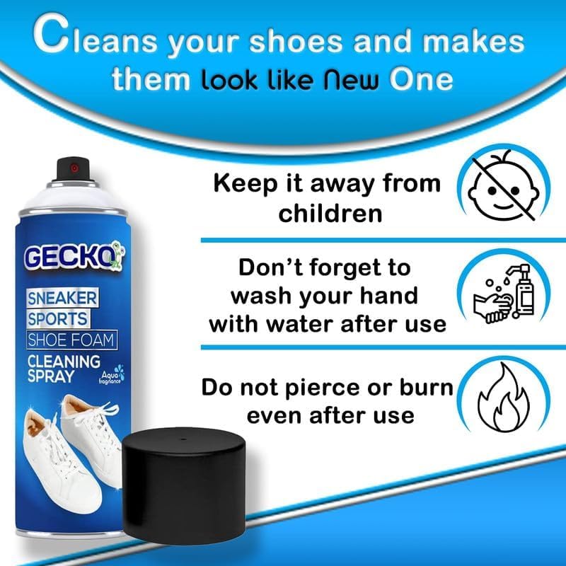 Gecko Natural Shoe/Sneaker Spray |Shoe Spray Odour Eliminator Spray | Shoe Odour Eliminator| Shoe Sneaker Cleaner | Shoe Smell Eliminator| Shoe Odour Eliminator for Shoes - FORMULATION 101 X - Image 5