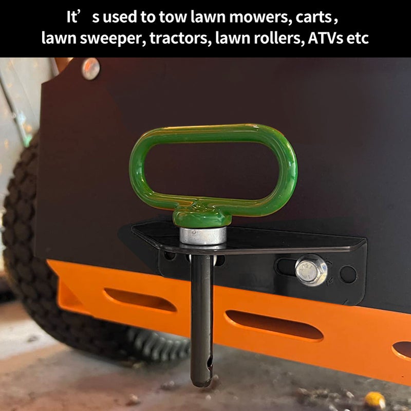 Universal Heavy Duty Magnetic Hitch Pin, Magnet Trailer Gate Pin for Mowers, Lawn Tractors  with 2 Bolts -1/2'' R-Clip - Image 5