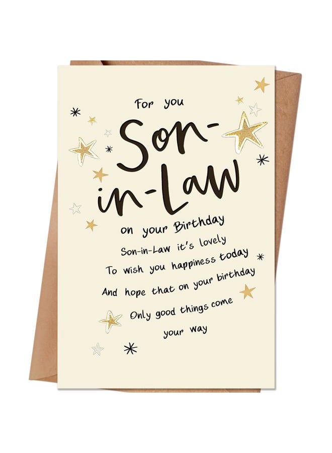 HEJOYN Son In Law Birthday Card, Happy Birthday Cards & Gift for Son-In-Law - Image 1