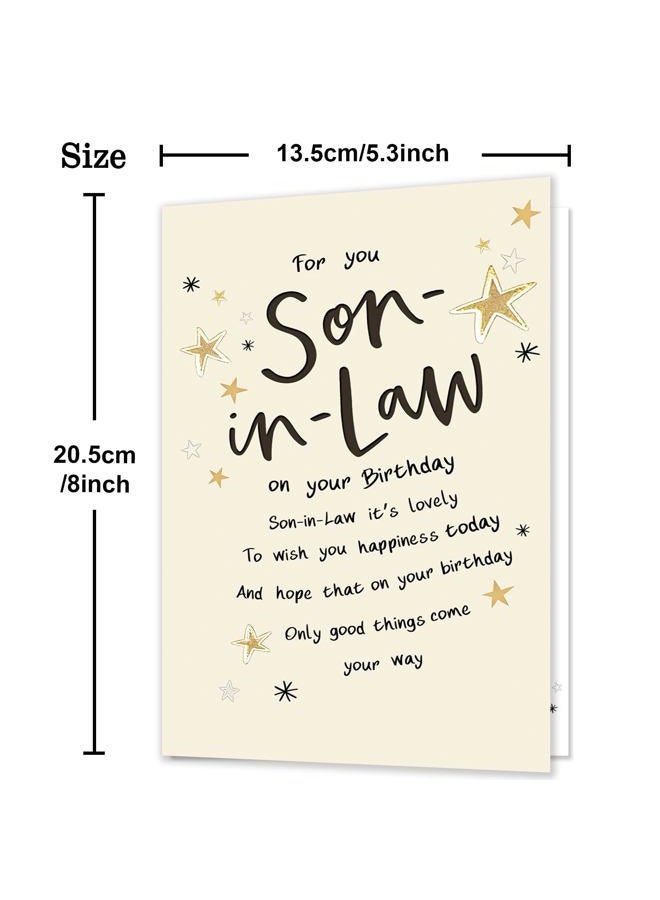 HEJOYN Son In Law Birthday Card, Happy Birthday Cards & Gift for Son-In-Law - Image 3