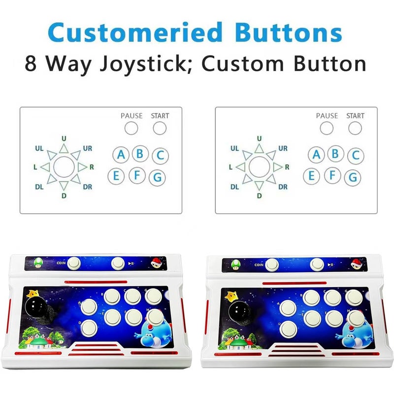 FVBADE [32000 Games in 1 78S Pandora Box Arcade Game Console for PC & Projector & TV,3D Games 1-4 Players Double Joystick Favorite List Game Category Save/Search/Hide/Pause - Image 3