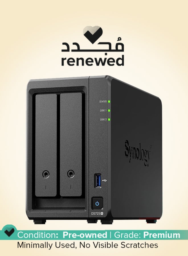 Synology Renewed - DS725 Deep Learning NVR Surveillance System 2-Bay - Image 1