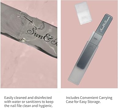 Sun&Beam Nails SunBeam Nails Glass Nail File Nano Nail Buffers Crystal Shine Polisher Professional Manicure Tools Kit with Box 2Pcs Set - Image 4