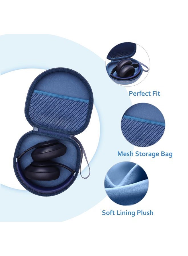 XANAD Headphone Headset Case Compatible with Beats/JBL/JLab/TOZO/BERIBES/Picun/KVIDIO Noise Cancelling Over-Ear Foldable Headphones(Blue) - Image 2