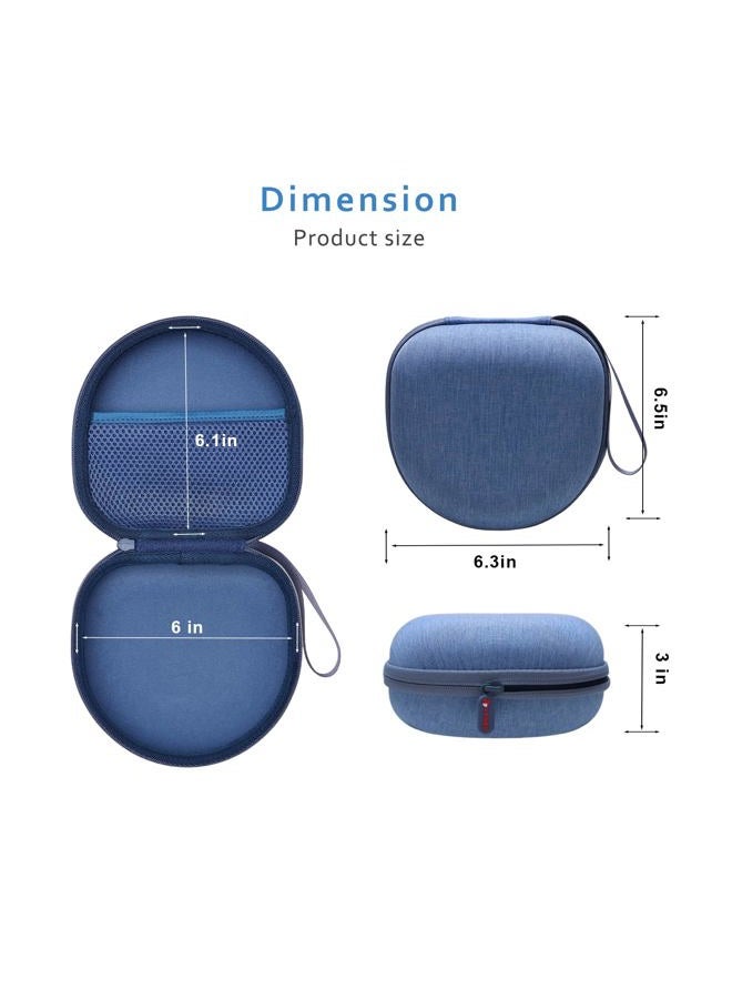 XANAD Headphone Headset Case Compatible with Beats/JBL/JLab/TOZO/BERIBES/Picun/KVIDIO Noise Cancelling Over-Ear Foldable Headphones(Blue) - Image 3