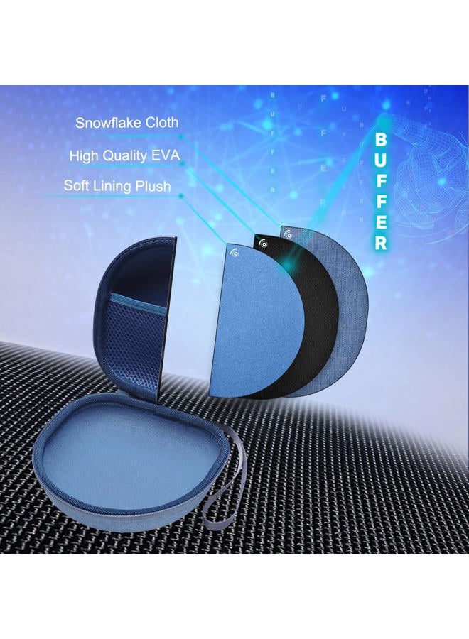 XANAD Headphone Headset Case Compatible with Beats/JBL/JLab/TOZO/BERIBES/Picun/KVIDIO Noise Cancelling Over-Ear Foldable Headphones(Blue) - Image 4