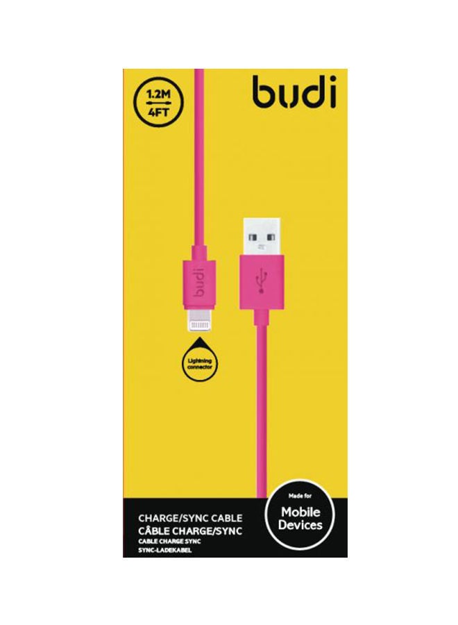 نيبمينينت كابل Micro USB للشحن ومزامنة البيانات ومناسب لأجهزة سامسونج 1.2متر وردي / فضي - Image 2