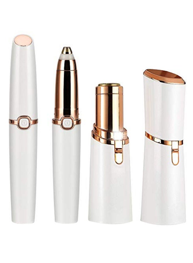 NIBEMINENT 2-In-1 Eyebrow Facial Epilator White/Gold