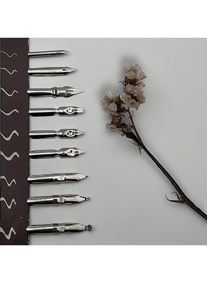 اتش واي طقم أقلام الخط الاحترافي – 9 ريش متنوعة للخط والرسم والزخرفة - Image 3