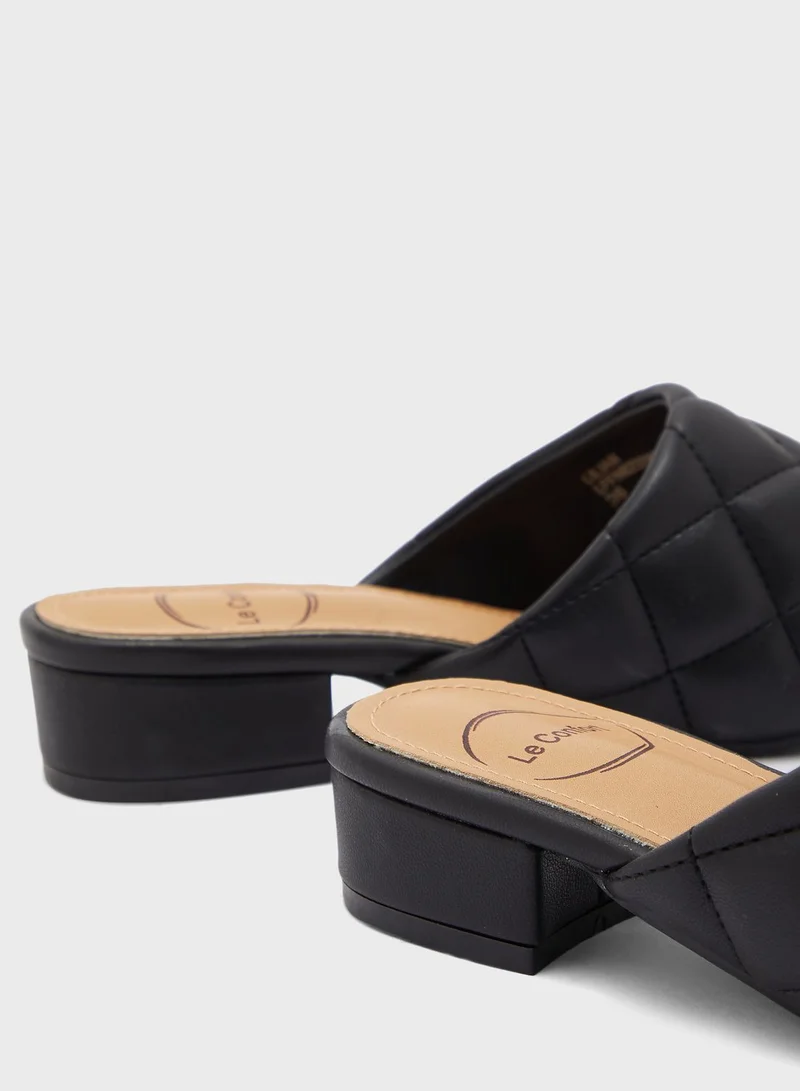 Le Confort Mule Mid Heel Pump