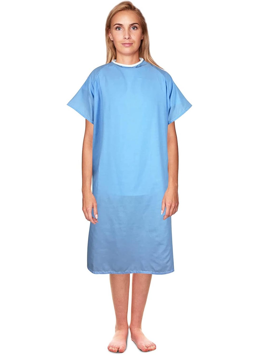 DMI Easy Access Unisex Patient Hospital Gown Easy Care Machine Wasable ExtraLarge Blue