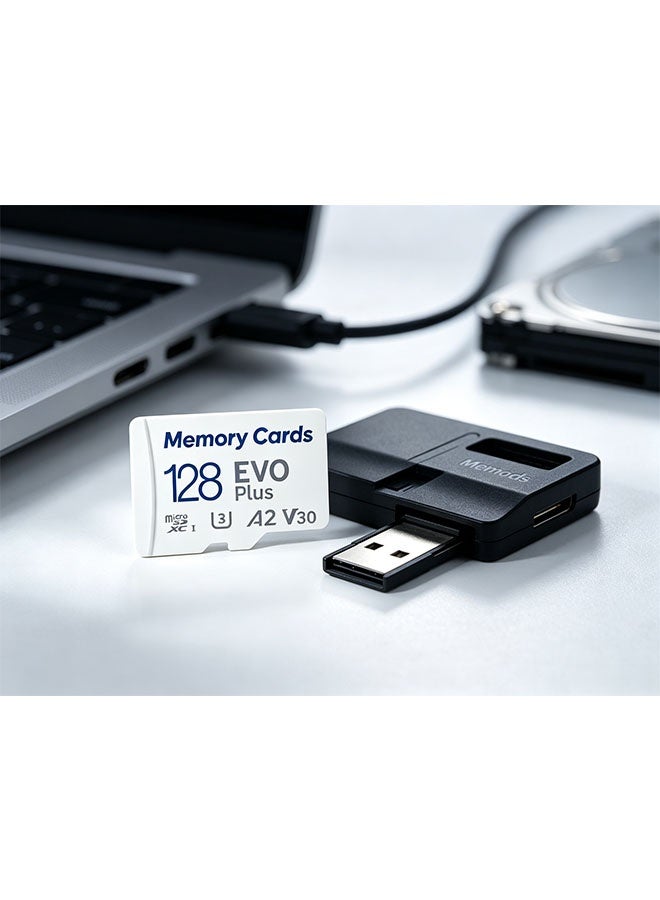بطاقة ذاكرة EVO Plus MicroSD UHS-I بسعة 128 جيجابايت، تصل سرعتها إلى 130 ميغابايت/ثانية - Image 4