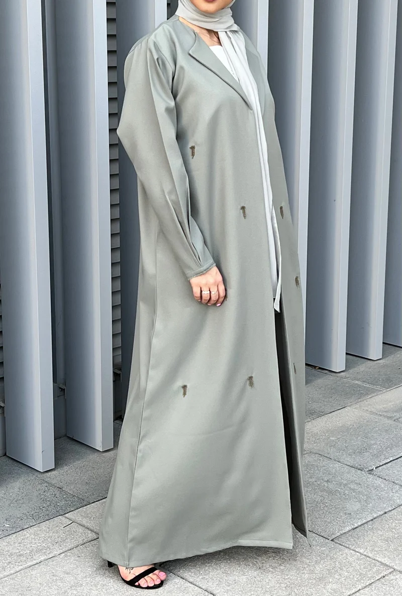 Moistreet Open Front Abaya