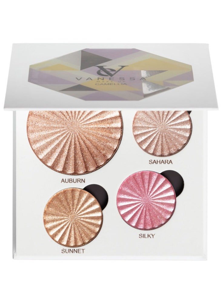 VANESSA MAKEUP - Camella Makeup Highlighter Palette A - Image 1