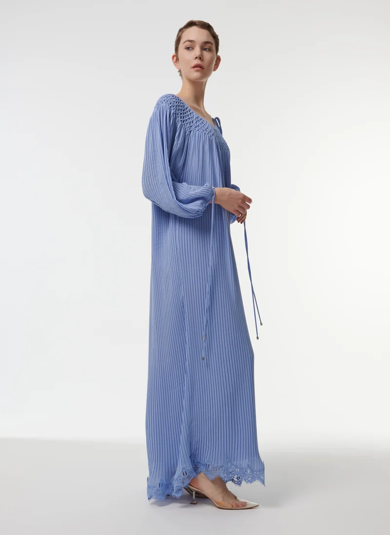 leem Smock-Neck Kaftan