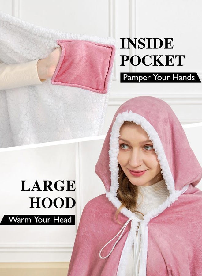 EASLIV Spoiled Wife Wearable Blanket Hoodie, Pink Hoodie Blanket for Women, Mothers Day Wedding Anniversary Birthday Gifts, Valentines Day Gifts for Wife from Husband - Image 2