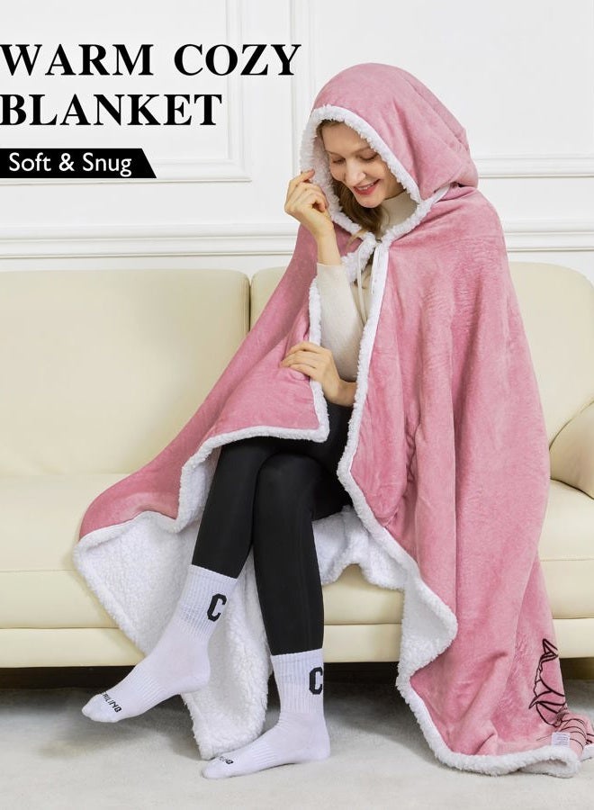 EASLIV Spoiled Wife Wearable Blanket Hoodie, Pink Hoodie Blanket for Women, Mothers Day Wedding Anniversary Birthday Gifts, Valentines Day Gifts for Wife from Husband - Image 5