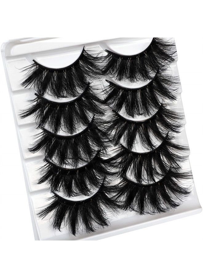 ALICROWN HAIR ALICROWN False Eyelashes 20MM Fluffy Crossed Luxury Volume Faux Mink Lashes 5D Thick Full Soft Handmade Lashes Pack  - Image 5