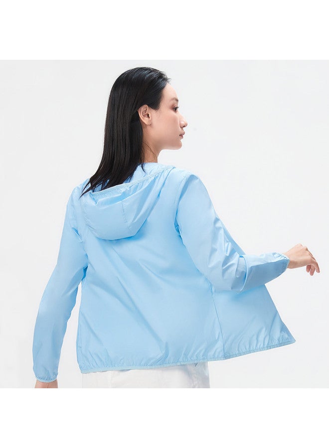 كاميل سترة واقية من الشمس باللون الأبيض البارد 25 واقي شمسي صيفي ملابس رياضية خفيفة الوزن ملابس خارجية سترة قابلة للتنفس للنساء والرجال ملابس واقية من الشمس - Image 5