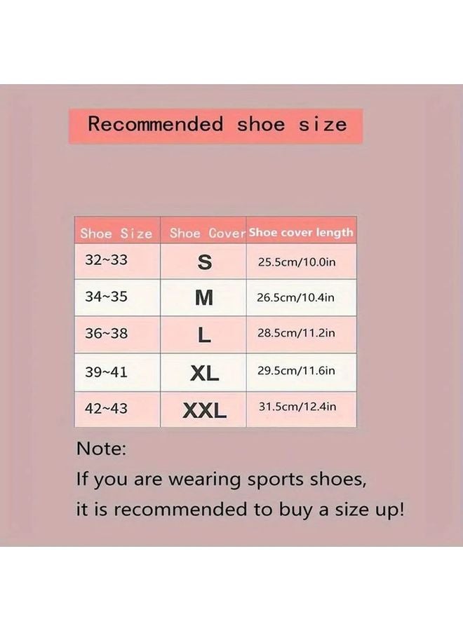 White Waterproof PVC Shoe Covers Anti Slip Reusable Rain Boot Protectors With Dual Zipper - Image 5