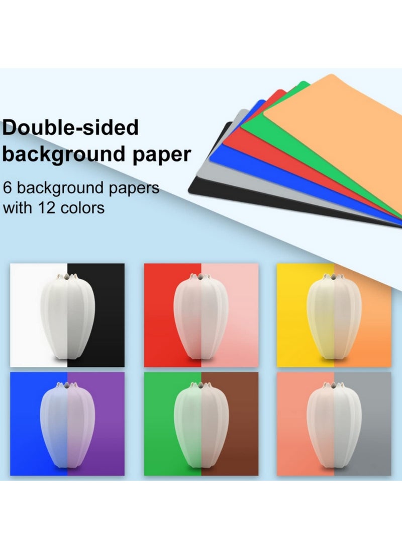 40cm Photo Studio Light Box Photography Lightbox Dimmable LED Light Studio Shooting Tent Box Kit With 12 Colors Backdrop and 6 Backgrounds PU5041B - Image 4