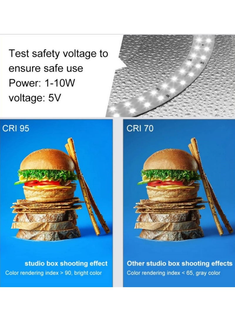 40cm Photo Studio Light Box Photography Lightbox Dimmable LED Light Studio Shooting Tent Box Kit With 12 Colors Backdrop and 6 Backgrounds PU5041B - Image 5