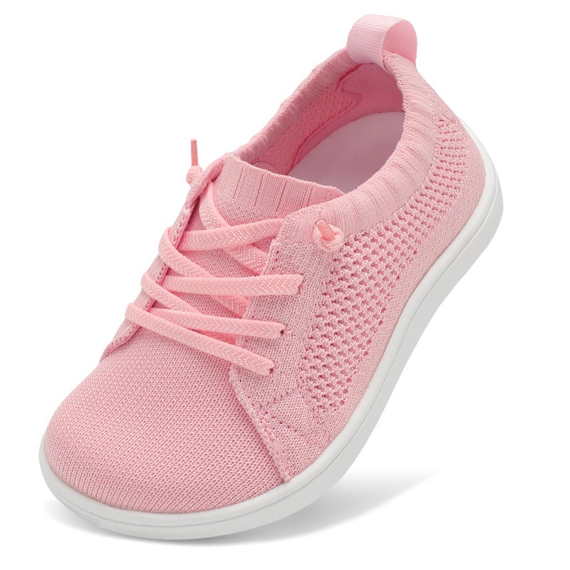 LeIsfIt Toddler Shoes Boys Girls Wide Barefoot Sneakers Kids Zero Drop Minimalist Sneakers Slip on Tennis Shoes Pink 7 Toddler - Image 1