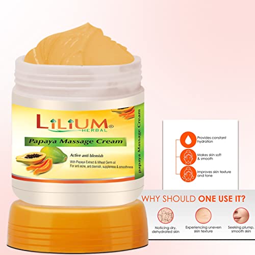 Lilium Anti-Oxidants Papaya Facial Kit With Papaya Cleansing Milk, 2500 GM | Soothing Moisturized & Balanced Skin | Reduce Dark Spots, Acne with Papaya Extract & Gives Healthy and Glowing skin - Image 3