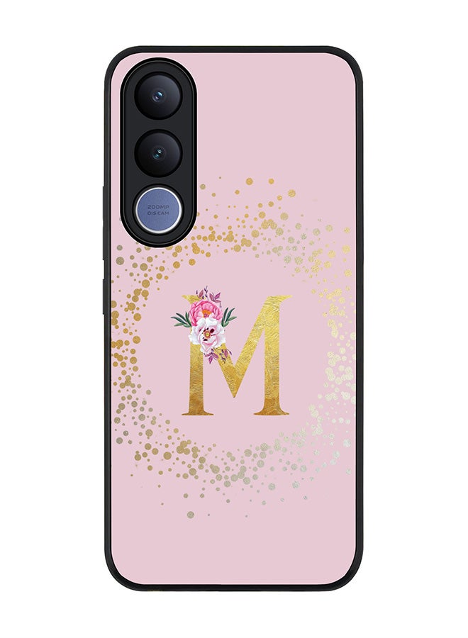 Stylizedd For vivo V70 FE Case,Slim fit Camera Protection, Shockproof Thin Phone cover  - Custom Monogram Floral - M  (Pink ) - Image 1