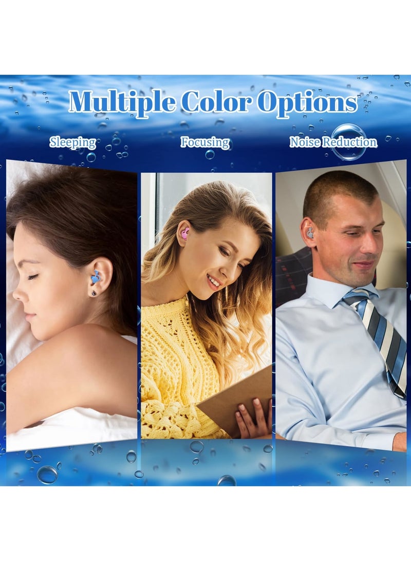 Barakah 5 Pairs Swimming Ear Plugs, Silicone Soft Reusable Waterproof Earplugs for Swimming, Surfing, Showering, Diving, Snorkeling – Comfortable and Secure Fit with Storage Cases (Multicolor) - Image 5