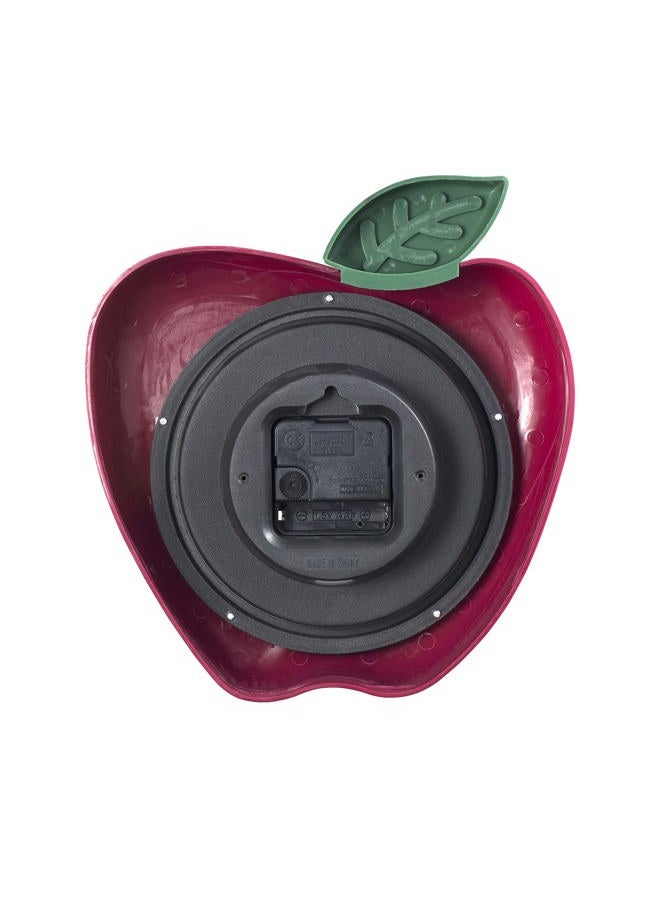 Westclox 3-Dimensional Apple 10" Wall Clock, Multicolor - Image 2