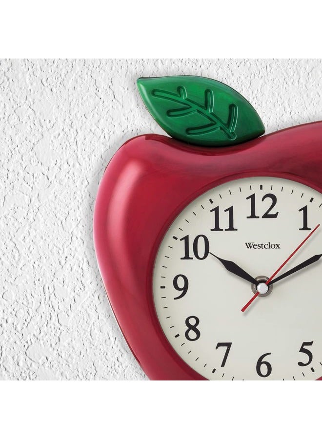 Westclox 3-Dimensional Apple 10" Wall Clock, Multicolor - Image 4