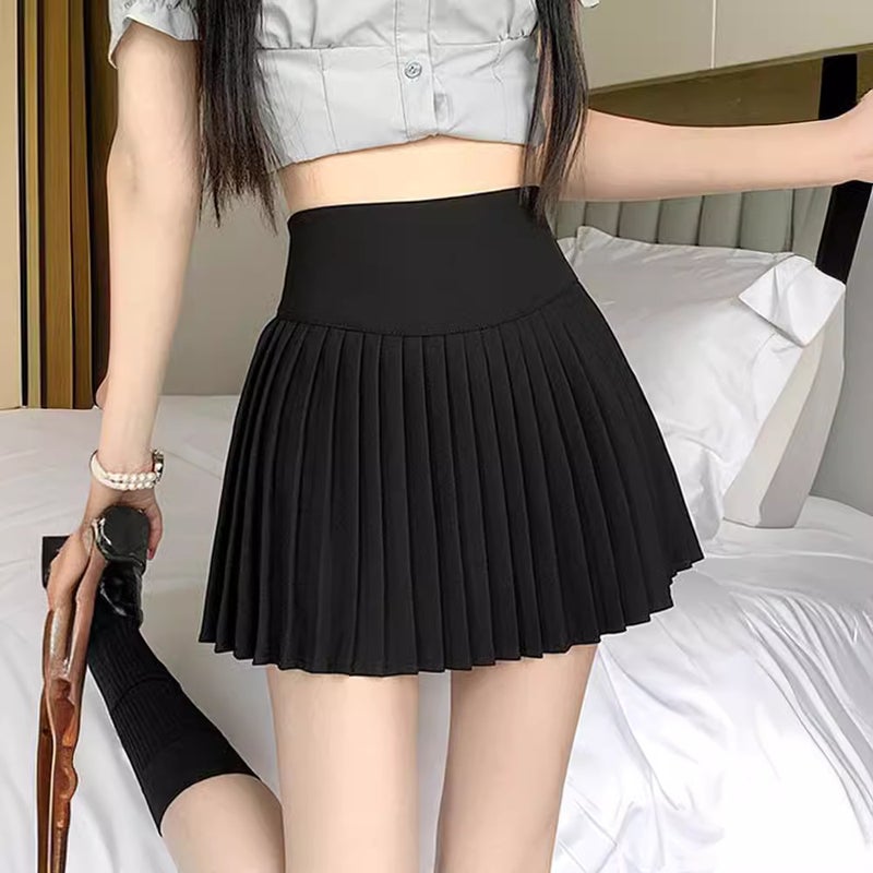 Pleated Skirt Four Seasons White Anti-Exposure Small Skirt Women'S Girl A- Line Skirt Jk - Image 4