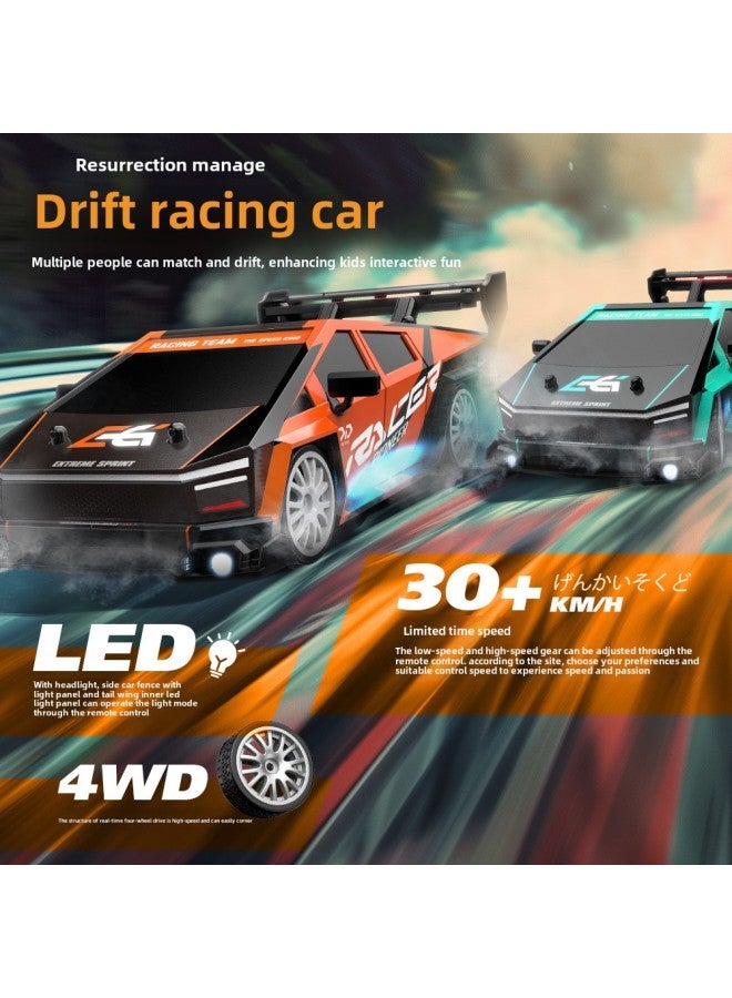 1:24 RC Drift High-speed Remote Control Car Mustang AE86 Four-wheel Drive Racing Toy Charging Model-Color:Wild Horse Blue-Scale:1:24  - Image 3