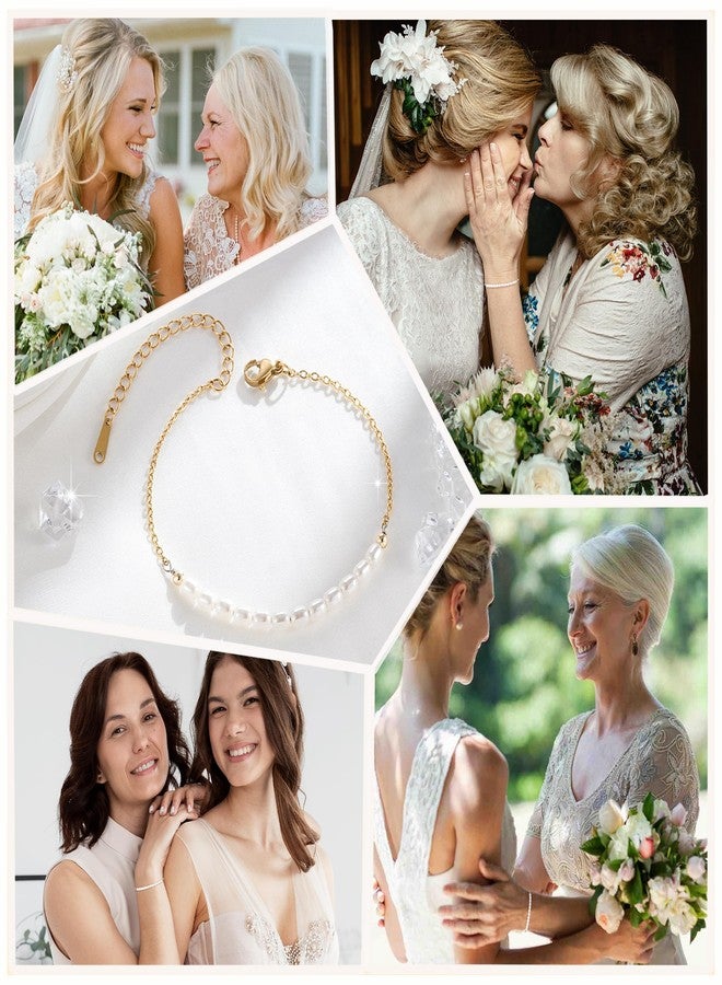 Tarsus Mom Bracelet Mother of The Bride Gifts from Daughter, Pearl Bracelet Jewelry Wedding Day Gift for Mom Gifts from Bride - Image 2