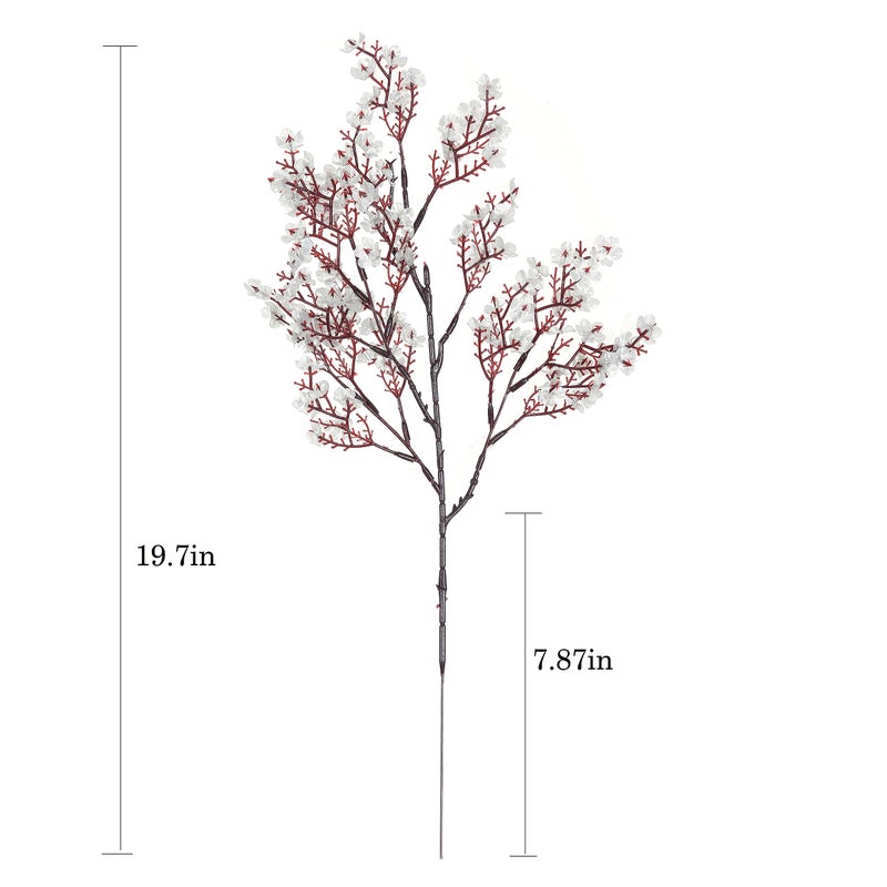 JAKY Global JAKY-Global Babys Breath Fabric Cloth Artificial Flowers 6 Bundle European Fake Silk Plants Decor Wedding Party Decoration Bouquets Real Touch DIY Home Garden (Silver 6pcs) - Image 5