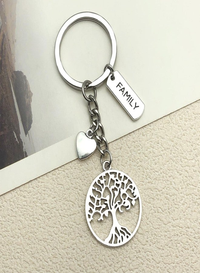 iMagitek 25 Pcs Family Tree Keychains with Heart Charm Tree Of Life Keyrings for Appreciation Gifts - Image 4