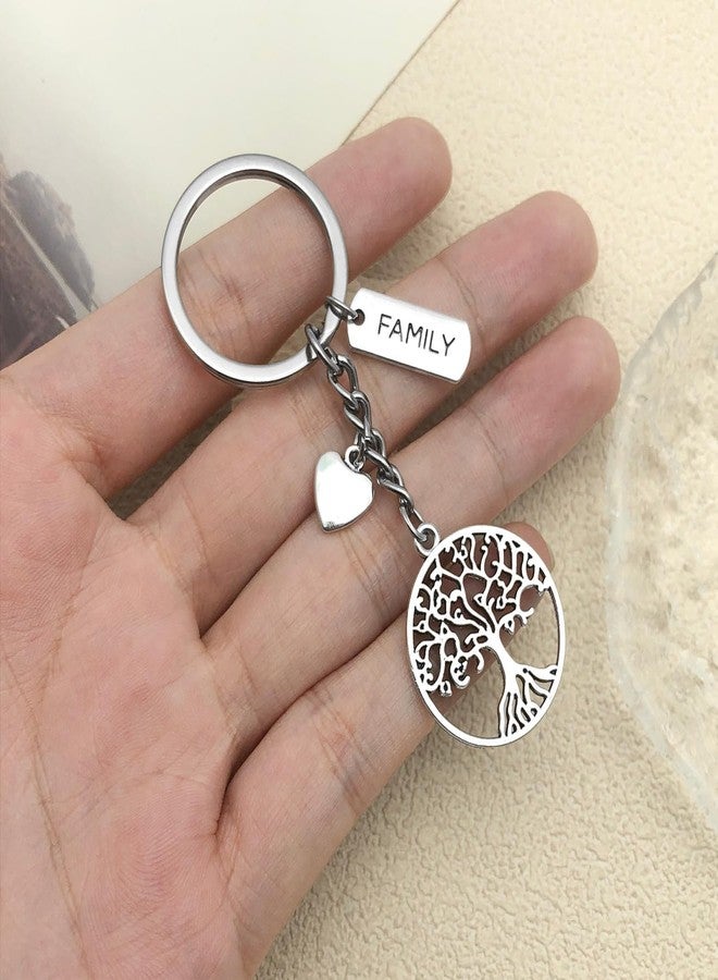 iMagitek 25 Pcs Family Tree Keychains with Heart Charm Tree Of Life Keyrings for Appreciation Gifts - Image 3