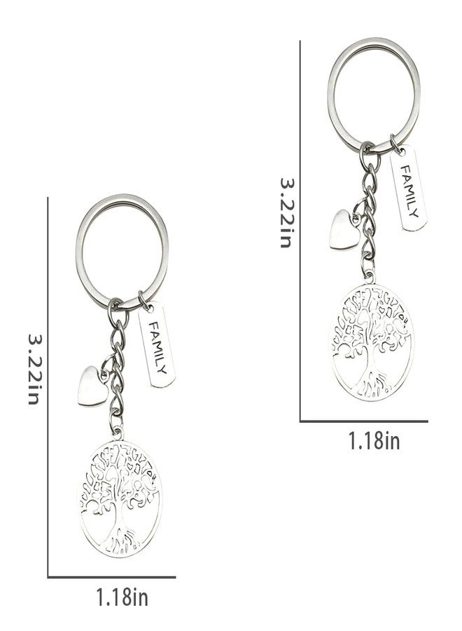 iMagitek 25 Pcs Family Tree Keychains with Heart Charm Tree Of Life Keyrings for Appreciation Gifts - Image 2