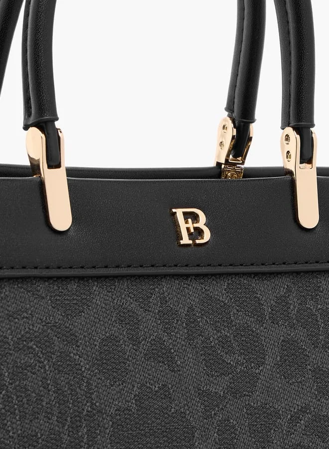 Flora Bella By Shoexpress Women Textured Tote Bag with Detachable Strap and Zip Closure