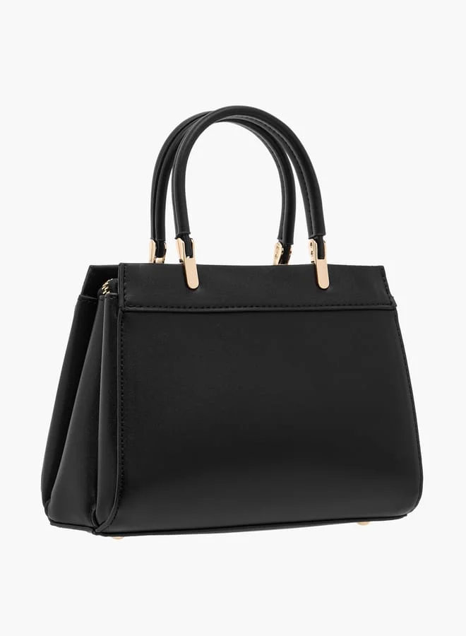 Flora Bella By Shoexpress Women Textured Tote Bag with Detachable Strap and Zip Closure