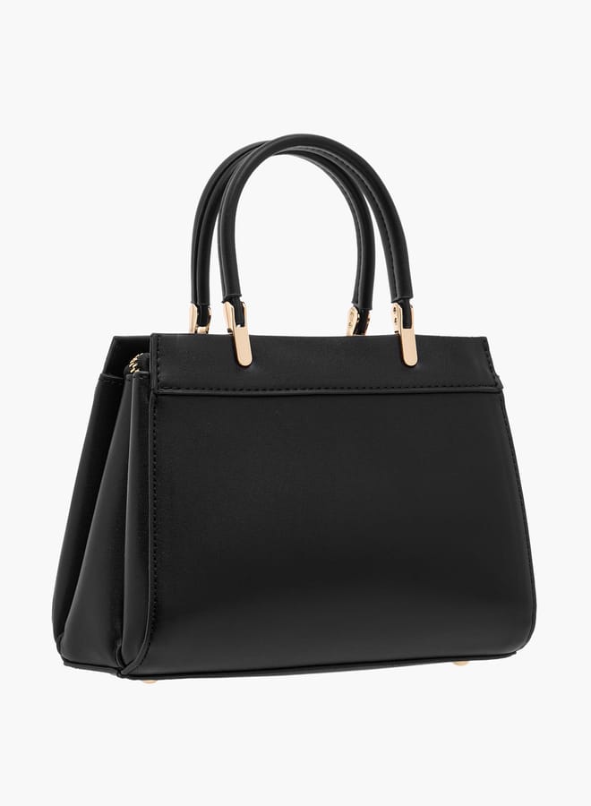 Flora Bella By Shoexpress Women Textured Tote Bag with Detachable Strap and Zip Closure - Image 3