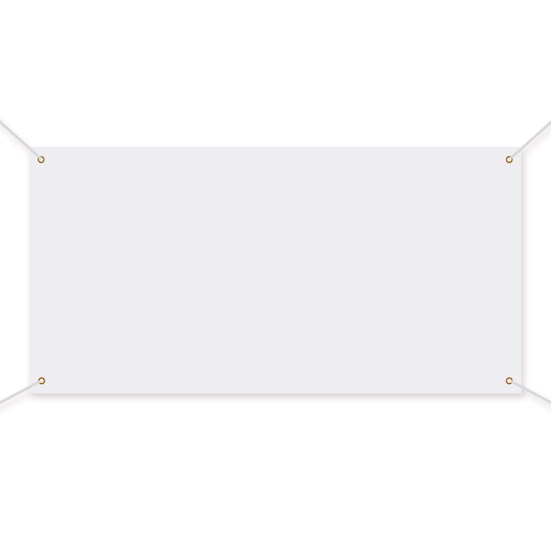 Zonon Large Blank Banners And Signs Polyester Oxford Cloth Sublimation Banner To Decorate With Hanging Rope For Indoor Wall Outdoor Easy Hang Diy Signs For Business Office(White,3.3 x 6 Feet) - Image 1